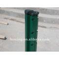 Poteau galvanisé ou de forme de pêche enduit par PVC utilisé pour la barrière de grillage de soutien